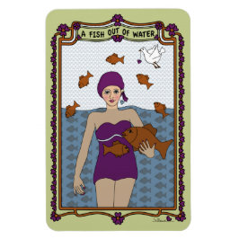 Ein Fisch außerhalb des Wassers_A_4x6 Kühlschrank Magnet