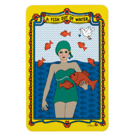 Ein Fisch außerhalb des Wassers_B_4x6 Kühlschrank Magnet