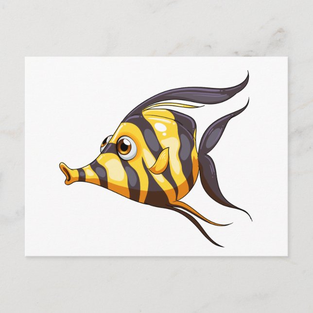 Ein Fisch mit Streifen Postkarte (Vorderseite)