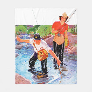 Ein Fisch von R.J. Cavaliere Fleecedecke