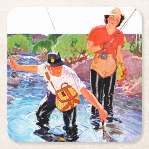 Ein Fisch von R.J. Cavaliere Rechteckiger Pappuntersetzer