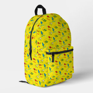 Ein Fisch Zwei Fische Gelbes Muster Bedruckter Rucksack