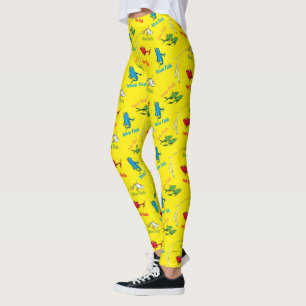 Ein Fisch Zwei Fische Gelbes Muster Leggings