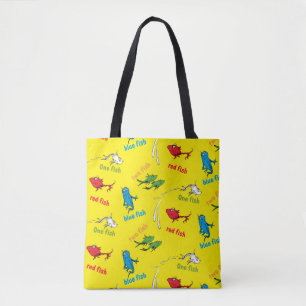 Ein Fisch Zwei Fische Gelbes Muster Tasche