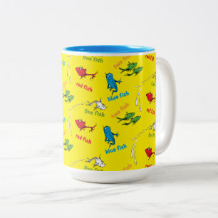 Ein Fisch Zwei Fische Gelbes Muster Zweifarbige Tasse