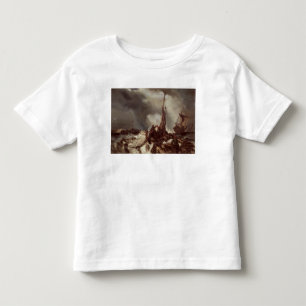 Ein Fischer, der in ein Netz, 1868 zieht Kleinkind T-shirt