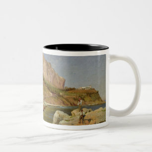Ein Fischerdorf bei Capri Zweifarbige Tasse