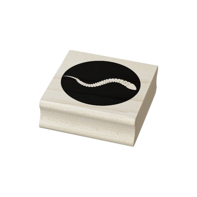 Ein Fischerwurm-Symbol Holz-Art-Briefmarke Gummistempel (Stempel)
