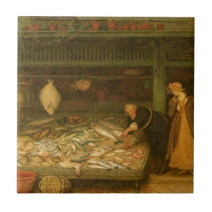 Ein Fischhändlergeschäft von Frederick Walker Fliese