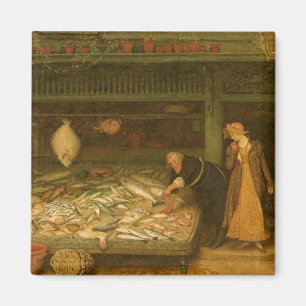 Ein Fischhändlergeschäft von Frederick Walker Magnet