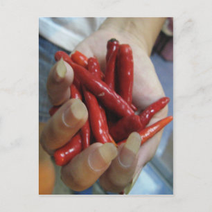 Ein Fistful von Chili ... Thai Street Food Postkarte