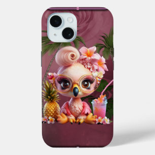 Ein Flamingo in einem tropischen Paraise Case-Mate iPhone Hülle
