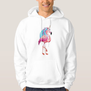 Ein Flamingo mit einem Einhornhorn. Hoodie