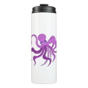 Ein flauschiger Oktopus schwingender Tentakel Thermosbecher