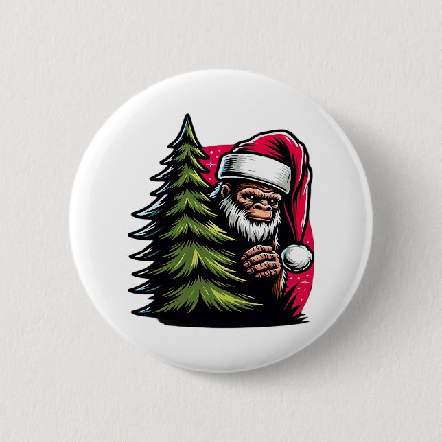 Ein Flüchtige Blick-A-Boo-Weihnachten Button (Vorderseite)