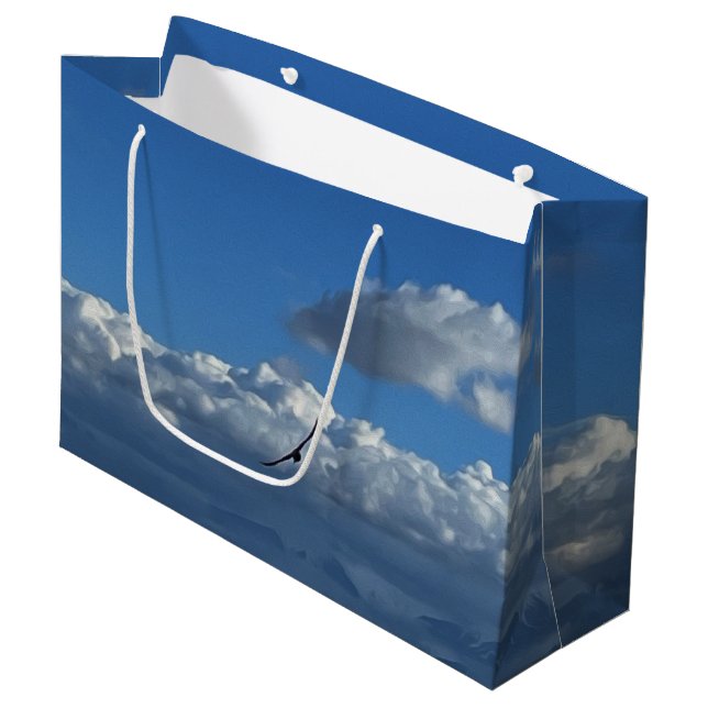 Ein Flug unter den Wolken Große Geschenktüte (Vorderseite Schrägansicht)