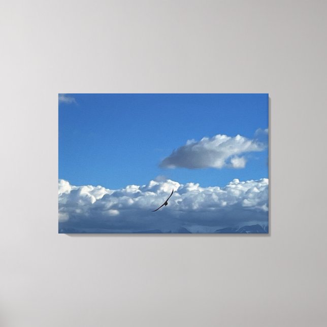 Ein Flug unter den Wolken Leinwanddruck (Vorderseite)