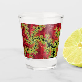 Ein Fluss fließt durch das Shotglas Schnapsglas