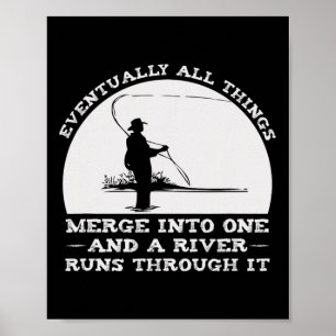 Ein Fluss fließt durch den Fang Poster
