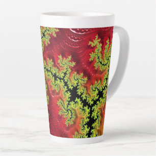 Ein Fluss fließt durch die Latte-Tasse Milchtasse