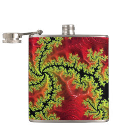 Ein Fluss fließt durch seine Hüftflasche Flachmann