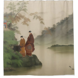 Ein Fluss in der alten China Duschvorhang