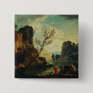 Ein Fluss mit Fischern von Joseph Vernet Button