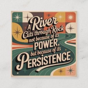 Ein Fluss schneidet durch Felsen, nicht wegen sein Quadratische Visitenkarte