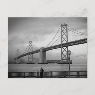 Ein Foggy Day an der Bucht Postkarte