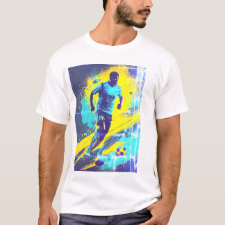 Ein Footballer-Design T-Shirt