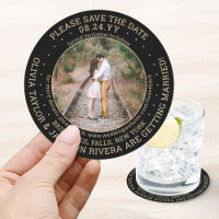 Ein Foto Black Gold Moderne Hochzeit retten das Da