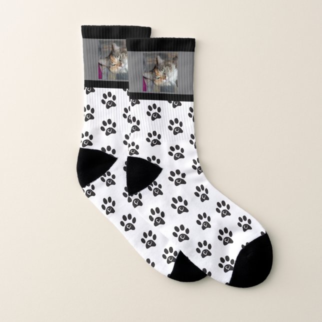 Ein Foto Druckmuster aus Pfosten Socken (Paar)