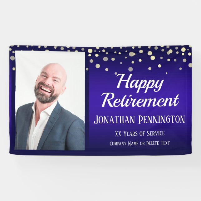 Ein Foto konfettetti glückliche Pension Banner (Horizontal)