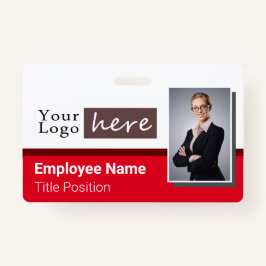 Ein Foto mit horizontalem Logo Roter Mitarbeiterna Ausweis