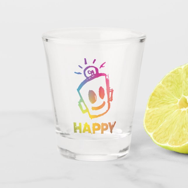 ein Foto von HAPPY Schnapsglas (Vorderseite)