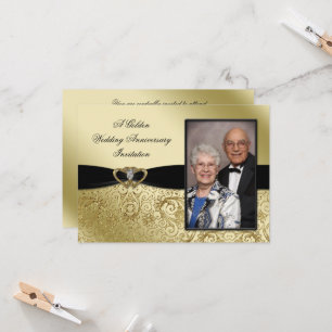 Ein Foto zum 50. Hochzeitstag Einladung