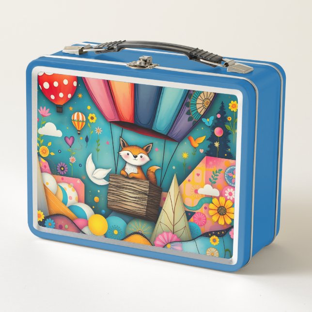 Ein Fox's fliegende Fantasiekid Metall Brotdose (Vorderseite)