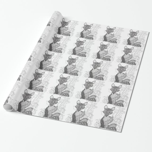 Ein Foxy Fox Geschenkpapier (Ungerollt)