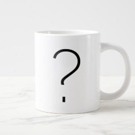 Ein Fragezeichen Jumbo-Tasse