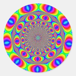 Ein Fraktal für optische Leckerei Runder Aufkleber