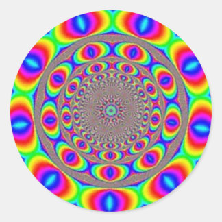 Ein Fraktal für optische Leckerei Runder Aufkleber