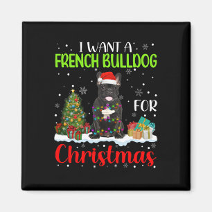 Ein französischer Bulldog zu Weihnachten Coolen We Magnet