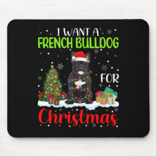 Ein französischer Bulldog zu Weihnachten Coolen We Mousepad