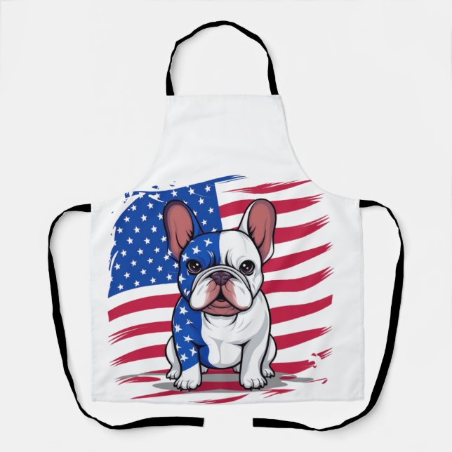 Ein französischer Bulldogge mit amerikanischer Fla Schürze (Vorderseite)
