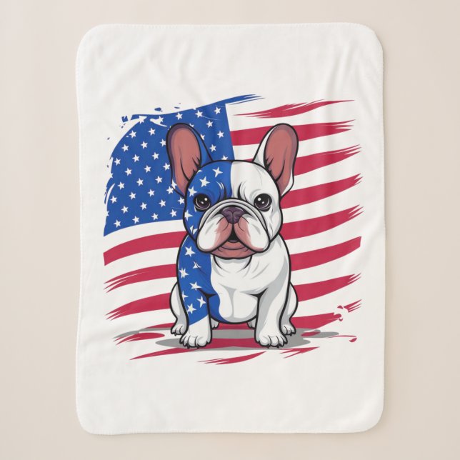 Ein französischer Bulldogge mit amerikanischer Fla Sherpadecke (Vorderseite)