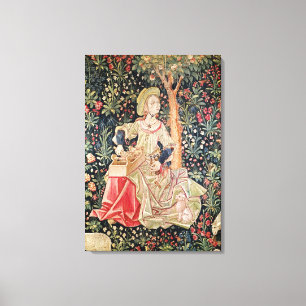 Ein Frauen-Spinnen Leinwanddruck