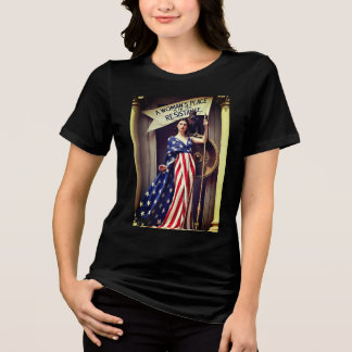 Ein Frauenplatz ist in der Resistenz Tri-Blend Shirt