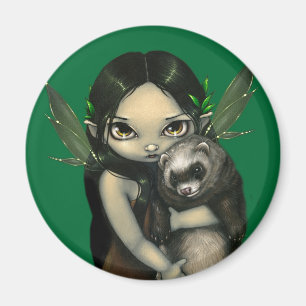 "Ein Frettchen und sein feenhafter" Magnet
