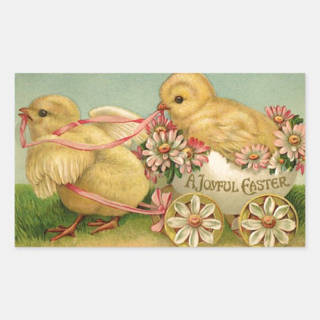 Ein freudiger Ostern Rechteckiger Aufkleber (Vorderseite)