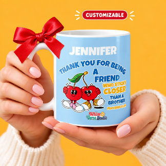 Ein Freund hält näher – Sprüche 18:24 Kaffeetasse